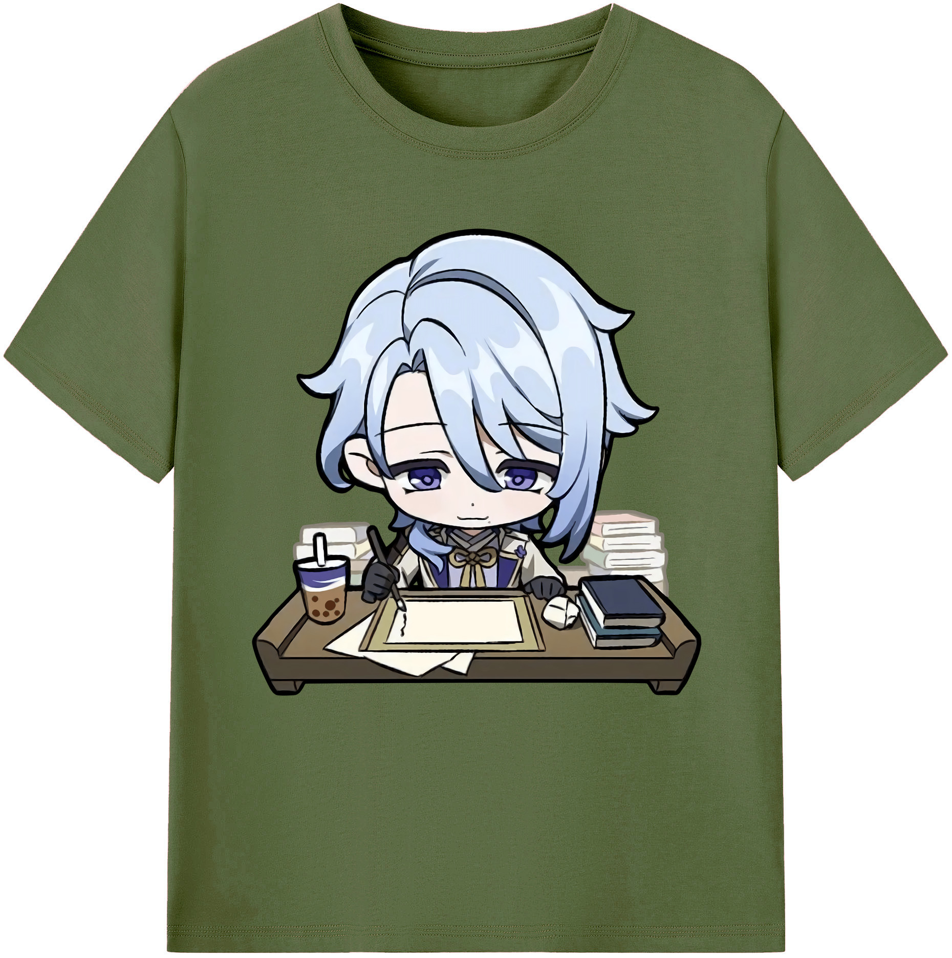 げんし神 神里綾人 かみさとあやと genshin Kamisato Ayato 綿100％半袖Tシャツ（フロントプリント）